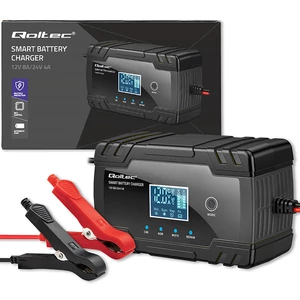 Qoltec Intelligens mikroprocesszoros töltő 12V 8A | 24V 4A | Javító funkcióval ellátott egyenirányító AGM GEL akkumulátorhoz | LCD Qoltec Intelligens mikroprocesszoros töltő 12V 8A | 24V 4A | Javító funkcióval ellátott egyenirányító AGM GEL akkumulátorhoz | LCD