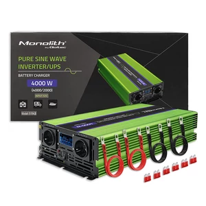 Qoltec 2000W inverter LCD kijelzővel és USB porttal