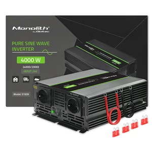 Qoltec Tiszta Színusz Hullám Inverter Monolith | 2000W | 4000W | 24V-ról 230V-ra Qoltec Tiszta Színusz Hullám Inverter Monolith | 2000W | 4000W | 24V-ról 230V-ra