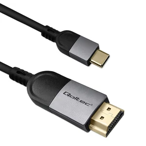Qoltec Adapter Kábel USB-C - HDMI nagy sebességű 4K | 60Hz | 32AWG | 2m Qoltec Adapter Kábel USB-C - HDMI nagy sebességű 4K | 60Hz | 32AWG | 2m