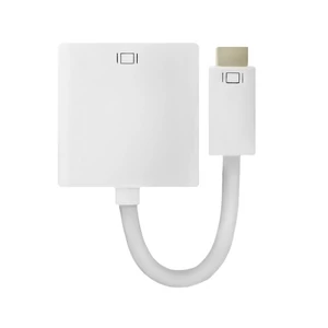 Qoltec Mini DVI adapter férfi DVI (24+5) női 17 cm