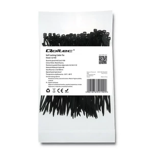 Qoltec Önzáró kábelkötegelő | 2.5*100mm | 100 db | Nylon66 | UV | Fekete Qoltec Önzáró kábelkötegelő | 2.5*100mm | 100 db | Nylon66 | UV | Fekete