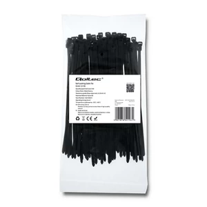 Qoltec önzáró kábelkötöző fekete színben