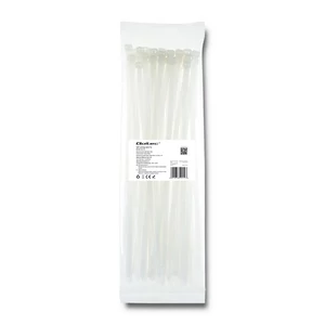 Qoltec 7.2*350mm fehér önzáró kábelkötegelő