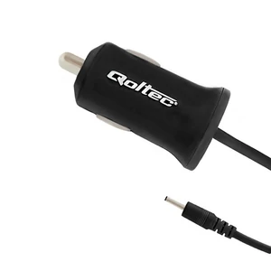 Qoltec autós töltő 12-24V, 1.4m kábel, fekete szín