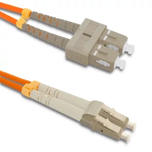 Qoltec Patchcord optikai kábel SC/UPC - LC/UPC | Multimódusú | 50/125 | OM2 | Duplex | 5m