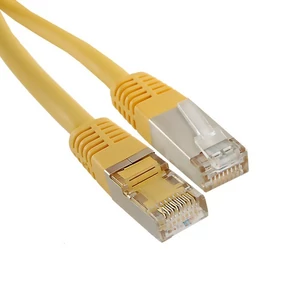 Qoltec CAT6A SSTP LAN kábel sárga színben, 3m hosszú