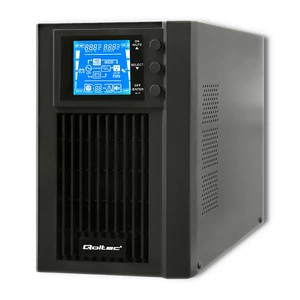 Qoltec on-line szünetmentes tápegység LCD kijelzővel