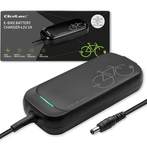 Qoltec Gyors Töltő e-bike-hoz, elektromos robogóhoz 36V | 42V | 2A | 5.5*2.1 | vízálló + tápkábel Qoltec Gyors Töltő e-bike-hoz, elektromos robogóhoz 36V | 42V | 2A | 5.5*2.1 | vízálló + tápkábel