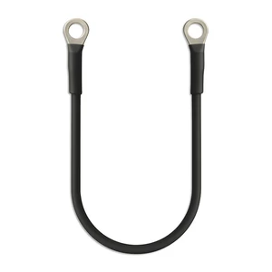 Qoltec fekete akkumulátorkábel csatlakozókkal 20 cm