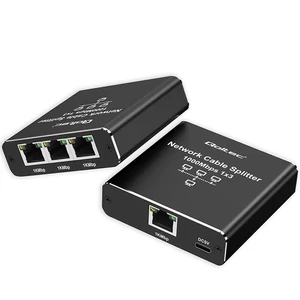 Qoltec Ethernet elosztó mini SWITCH 1x3 RJ45 alumínium házban
