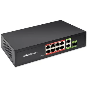 Qoltec hálózati Ethernet PoE SWITCH 8x RJ45 PoE 2x RJ45 Uplink 1x SFP | 120W | 1000 Mb Qoltec hálózati Ethernet PoE SWITCH 8x RJ45 PoE 2x RJ45 Uplink 1x SFP | 120W | 1000 Mb