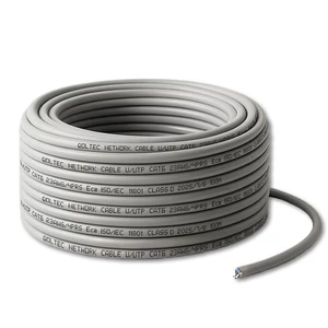 Qoltec CAT6 UTP patchcord kábel szürke színben 100m