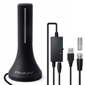 Qoltec belső DVB-T/T2 TV antenna jelerősítő 4K UHD