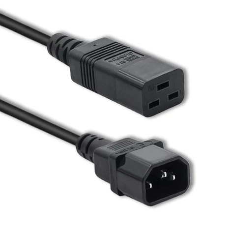 Qoltec 2m hosszú IEC C14/C19 tápkábel