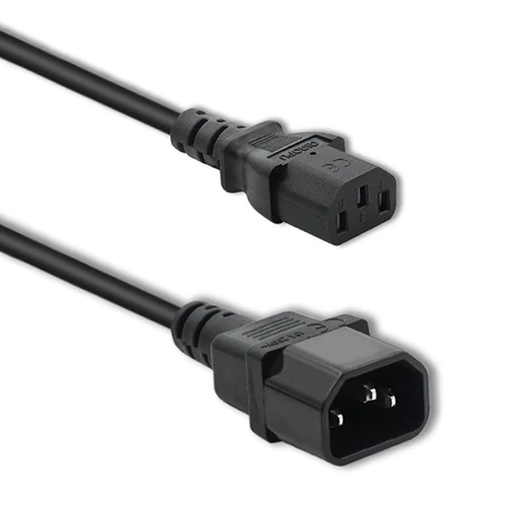 Qoltec IEC C13/C14 hosszabbító kábel 1.8m