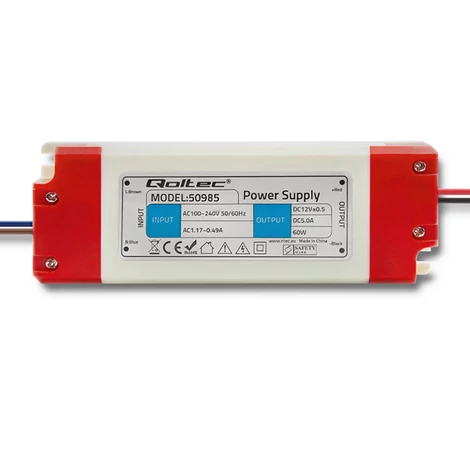 Qoltec 60W LED impulzus tápegység 12V