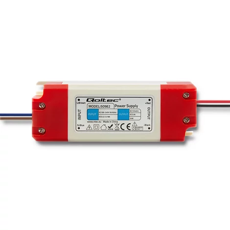 Qoltec LED impulzus tápegység IP20 24W 12V