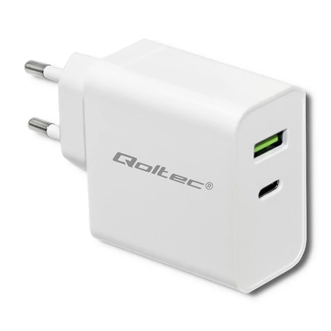 Qoltec 45W fehér töltő USB Type C PD