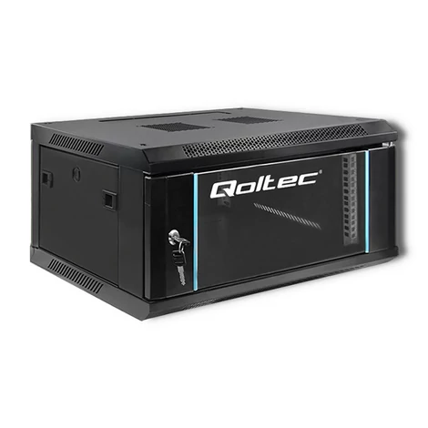 Qoltec 19 RACK szekrény edzett ajtókkal és acél házzal