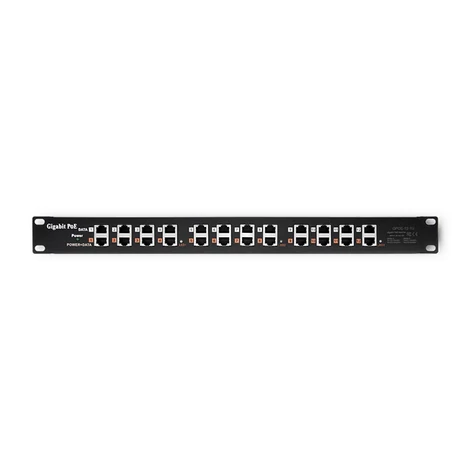 Qoltec 12 portos fekete patch panel PoE