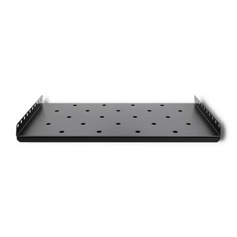 Qoltec 490x250 mm fekete szerelőpolc