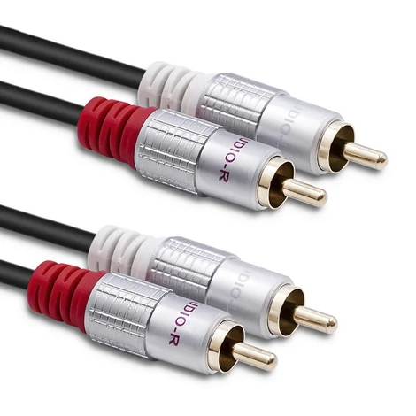 Qoltec 2xRCA apa/apa kábel 0.5m fekete színben