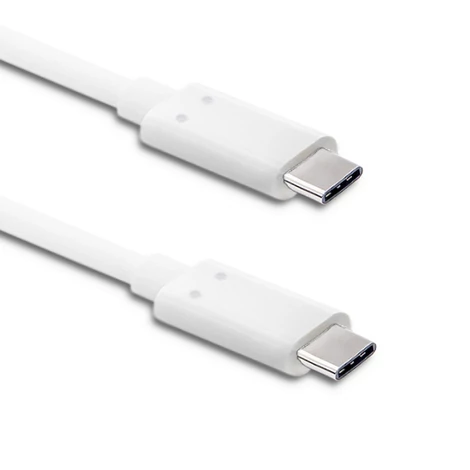 Qoltec USB 3.1 típusú C férfi kábel 1m fehér színben