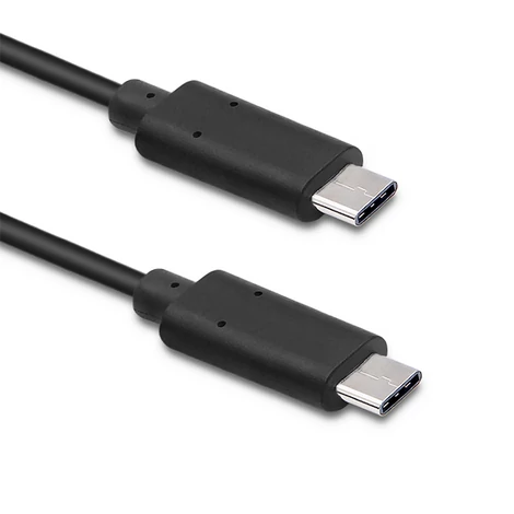 Qoltec USB 3.1 típusú C férfi kábel 1m fekete színben