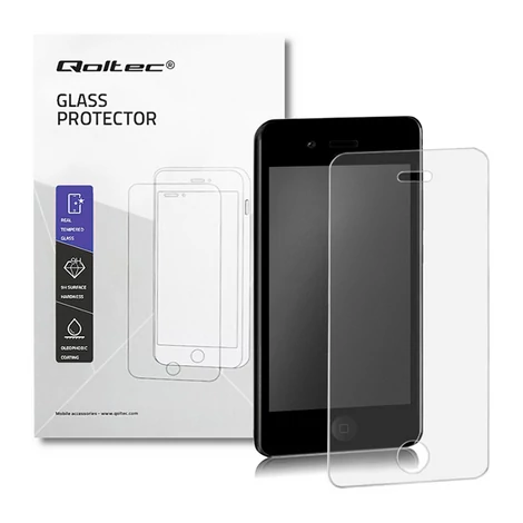 Qoltec edzett üveg kijelzővédő Apple iPhone 4/4S-hez