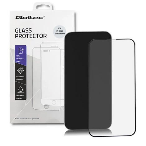 Qoltec hibrid üveg kijelzővédő iPhone 13 Max Pro-hoz