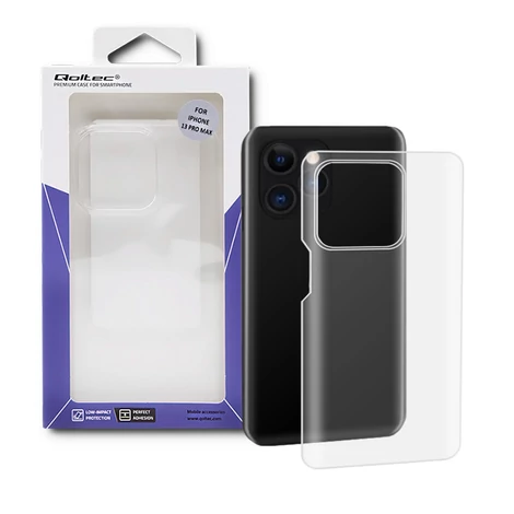 Qoltec átlátszó tok iPhone 13 Max Pro-hoz