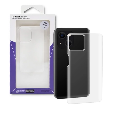 Qoltec átlátszó kemény tok iPhone 13-hoz