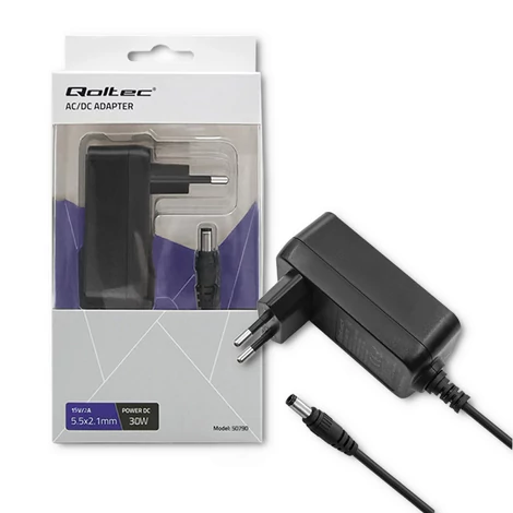 Qoltec 30W hálózati adapter 15V 2A 5.5*2.1 mm
