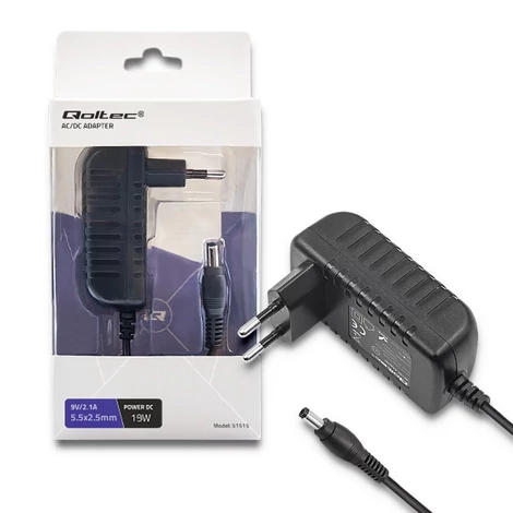 Qoltec 19W hálózati adapter 5.5*2.5 mm dugóval