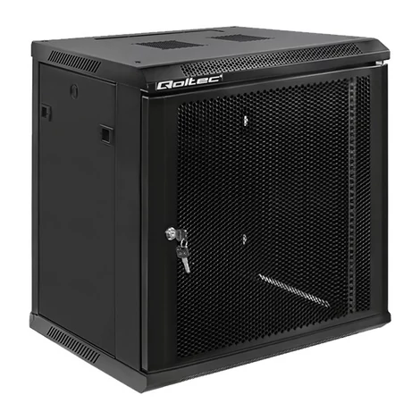 Qoltec 19" RACK szekrény 12U fekete színben
