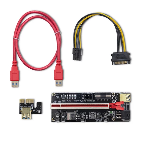 Qoltec Riser PCI-E 1x-16x USB 3.0 bányászati eszköz