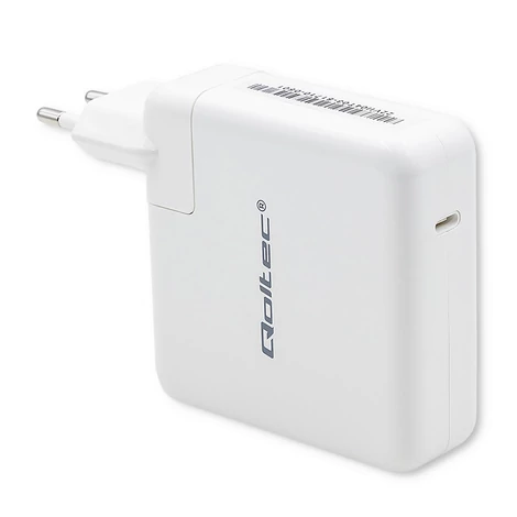 Qoltec 96W gyors töltő USB C PD fehér színben