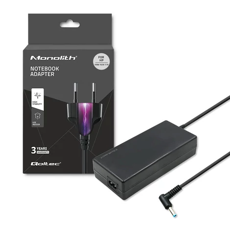 Qoltec 150W tápegység HP laptophoz fekete színben