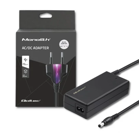 Qoltec asztali tápegység 84W 12V 7A tápkábellel