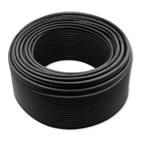 Qoltec 4mm² napelemes kábel 100m fekete színben