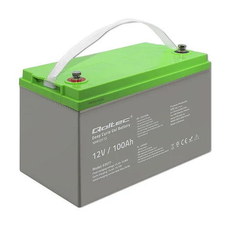 Qoltec 12V 100Ah mélyciklusú gél akkumulátor