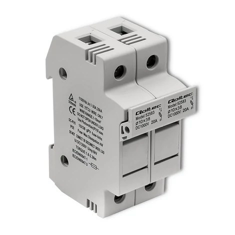Qoltec 1000V 20A biztosíték alap napelemhez