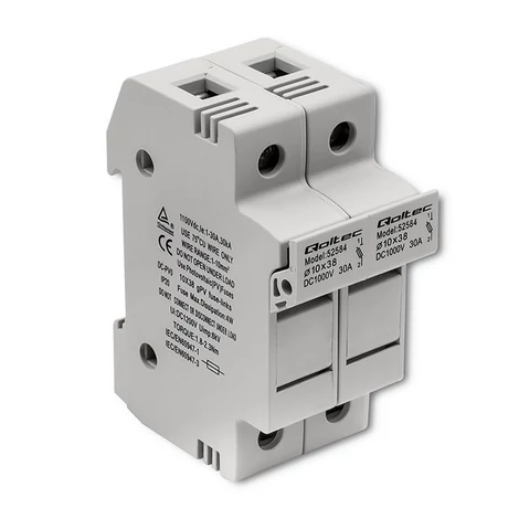 Qoltec 1000V 30A biztosíték alap napelemhez