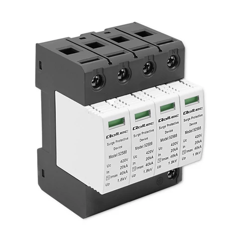Qoltec AC túlfeszültség-védő levezető 4 pólusú
