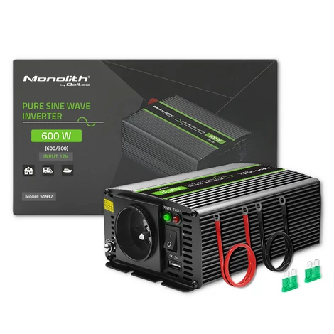 Qoltec 300W tiszta szinuszos inverter 12V-ról 230V-ra