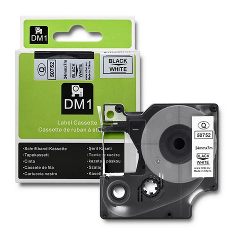 Qoltec DYMO D1 53713, 53718 szalag fehér/fekete nyomtatással