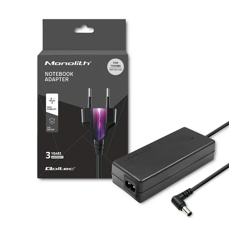 Qoltec 65W tápegység Toshiba laptophoz
