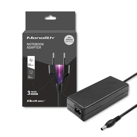 Qoltec 60W tápegység Samsung laptophoz