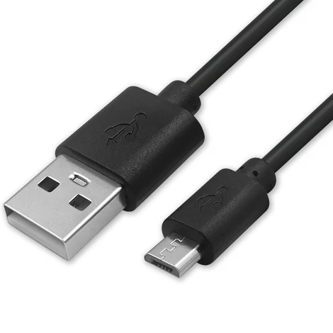 Qoltec 1m USB A apa micro USB B kábel fekete színben